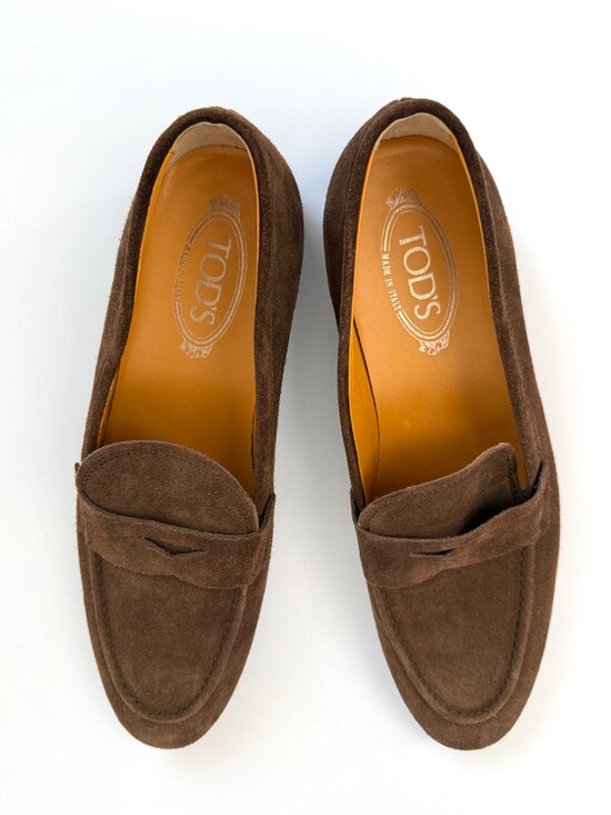Tod’s Gomma Suede Penny Loafers Brown | Men’s US 10 | Never Worn | Made in Italy main image 8